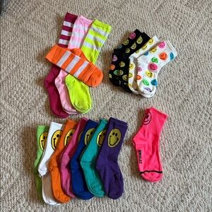 Colorful Smiley Face Socks Collection